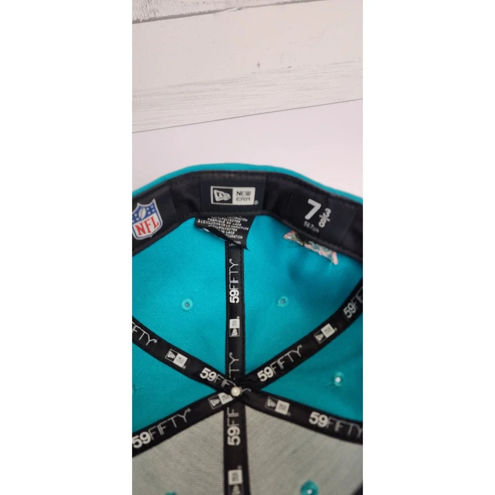 New‎ Era 59FIFTY Miami Dolphins Fitted Hat 7 3/8 Teal Orange NFL Cap